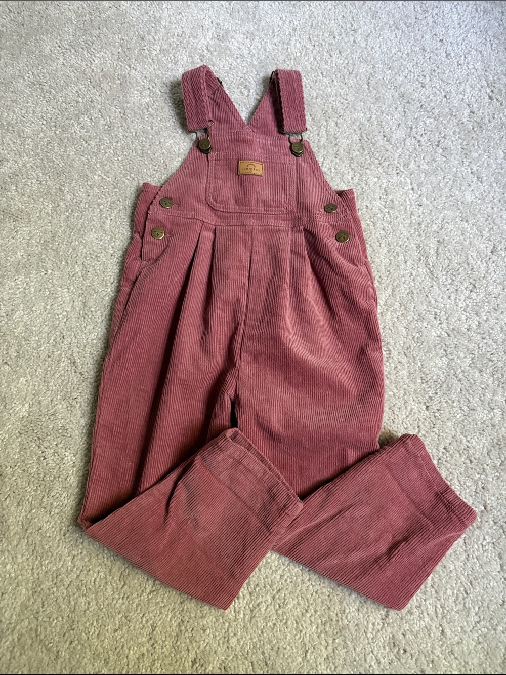 Like New Jamie Kay Mauve Rose Corduroy Overalls